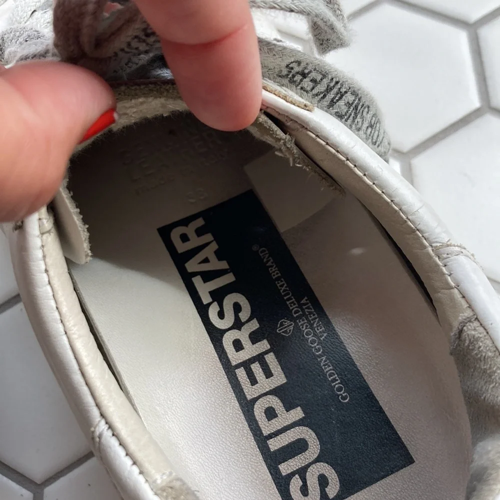 Golden Goose Striped Leather and Suede Sneakers - Picture 6 of 6